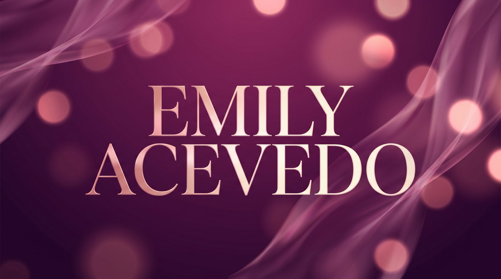 Emily Acevedo, profili ufficiali